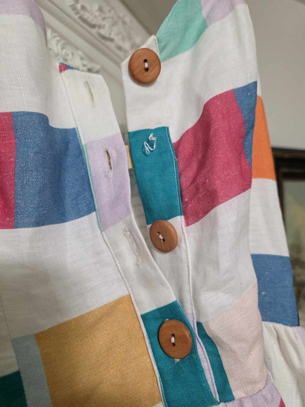 Multicolor Check Linen - Picture 3 of 9